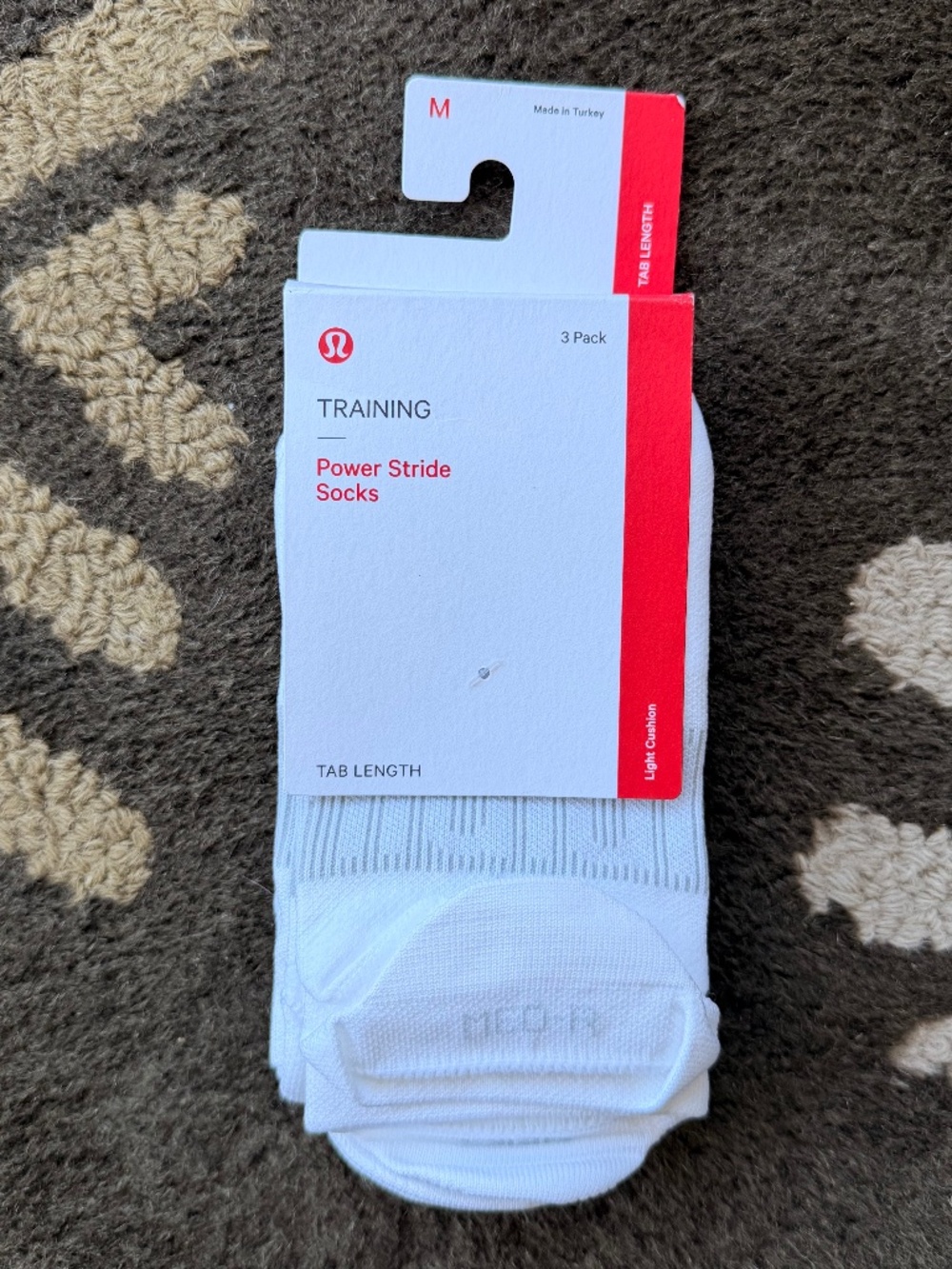 Women's Power Stride Tab Socks 3 Pack - White